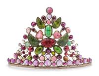 A Silver and Multigem Tiara, attributed to Georgina Ward,