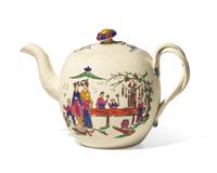 A Wedgwood Queen's Ware Chinoiserie Teapot