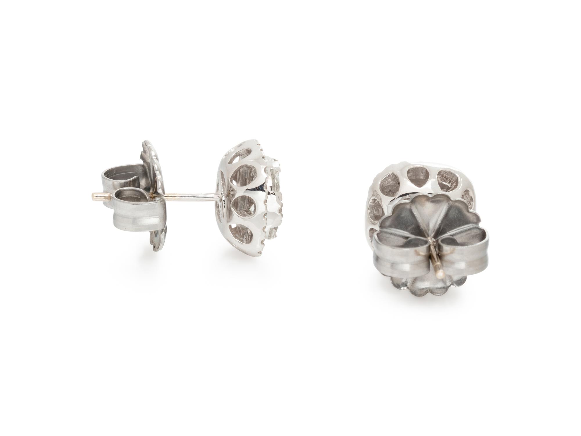 DIAMOND CLUSTER STUD EARRINGS