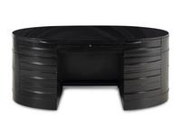 An Ebonized Oval Desk