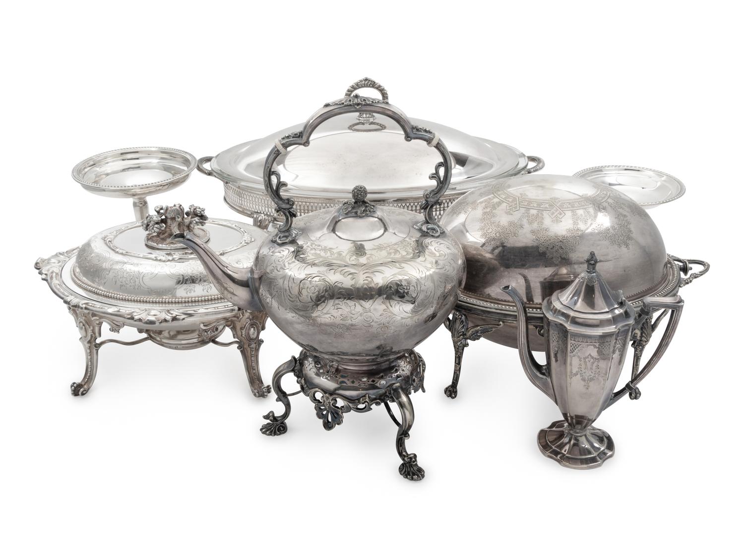 A Collection of Silver-Plate Serving Articles — 19th Century and Later