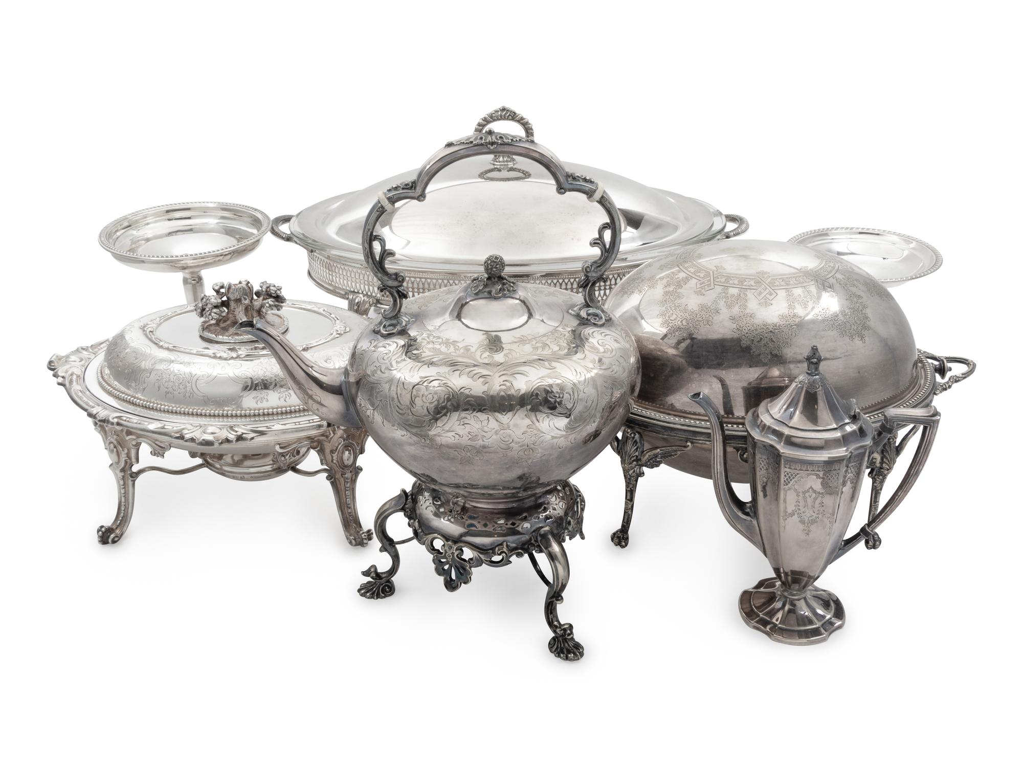 A Collection of Silver-Plate Serving Articles — 19th Century and Later