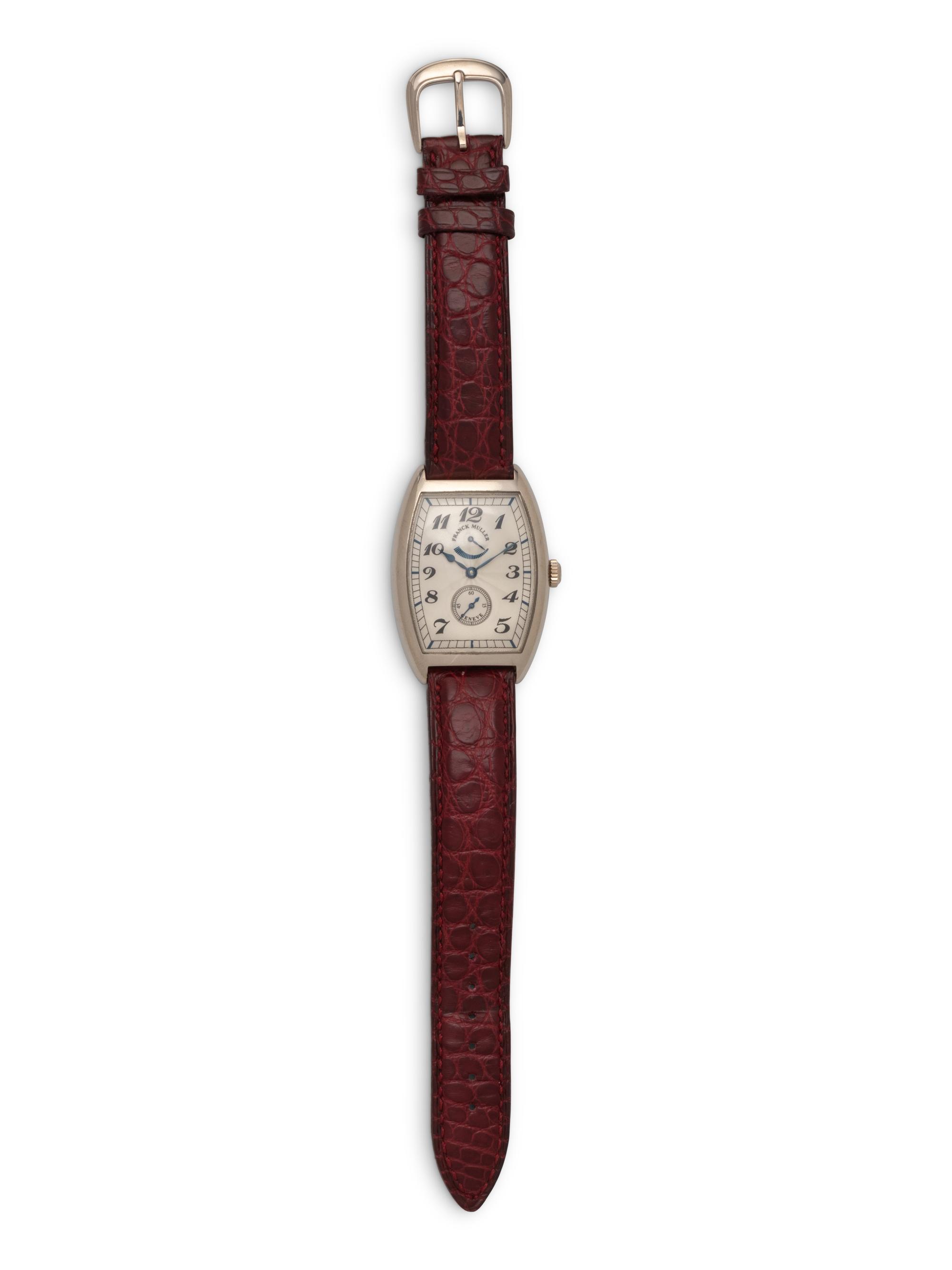 FRANCK MULLER, REF. 2852 18K WHITE GOLD TONNEAU WATCH