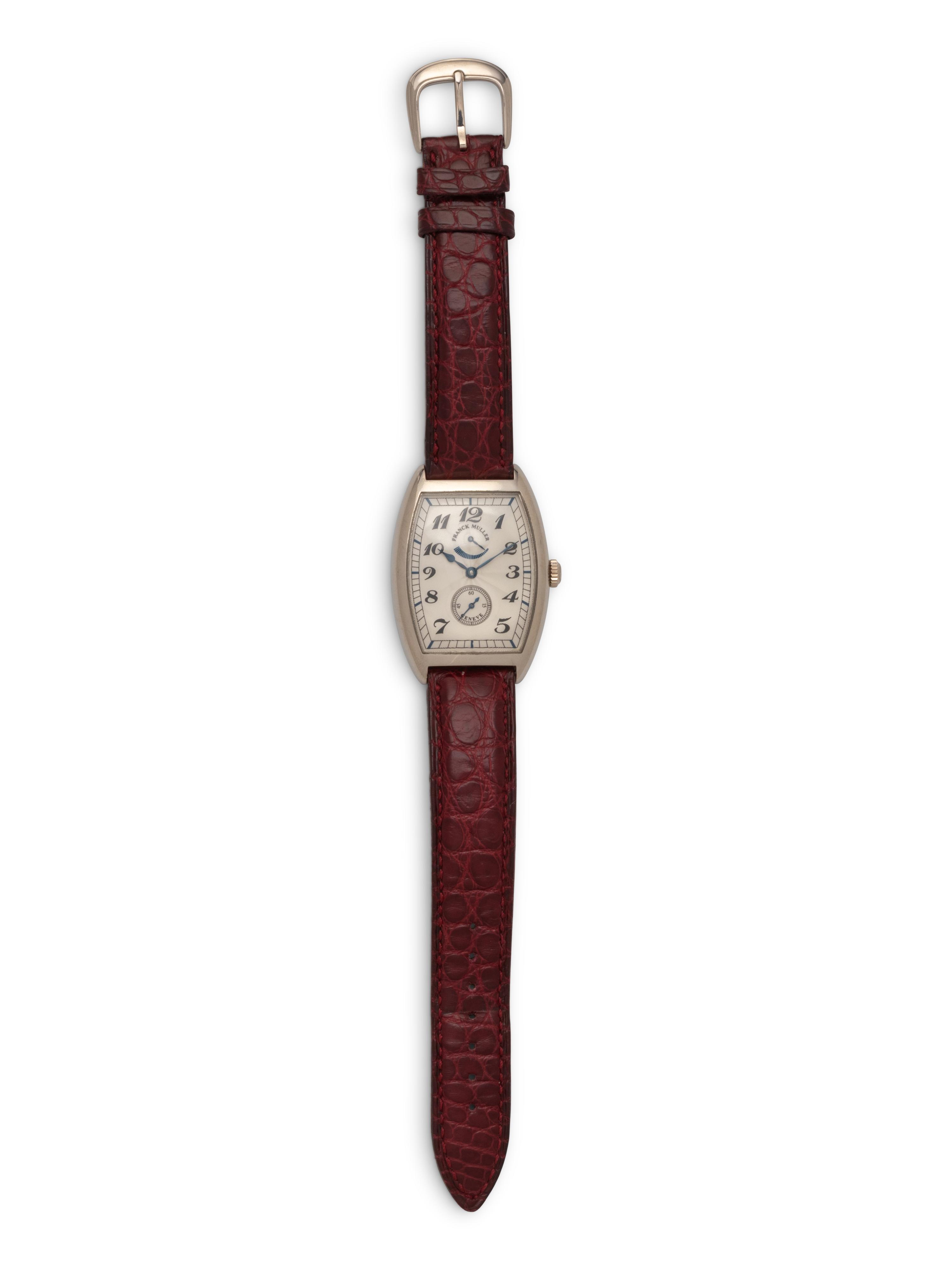 FRANCK MULLER, REF. 2852 18K WHITE GOLD TONNEAU WATCH