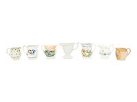 Seven Staffordshire Creamers