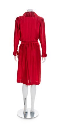Hanae Mori Dress Red Dress, 1980s Size label: 10