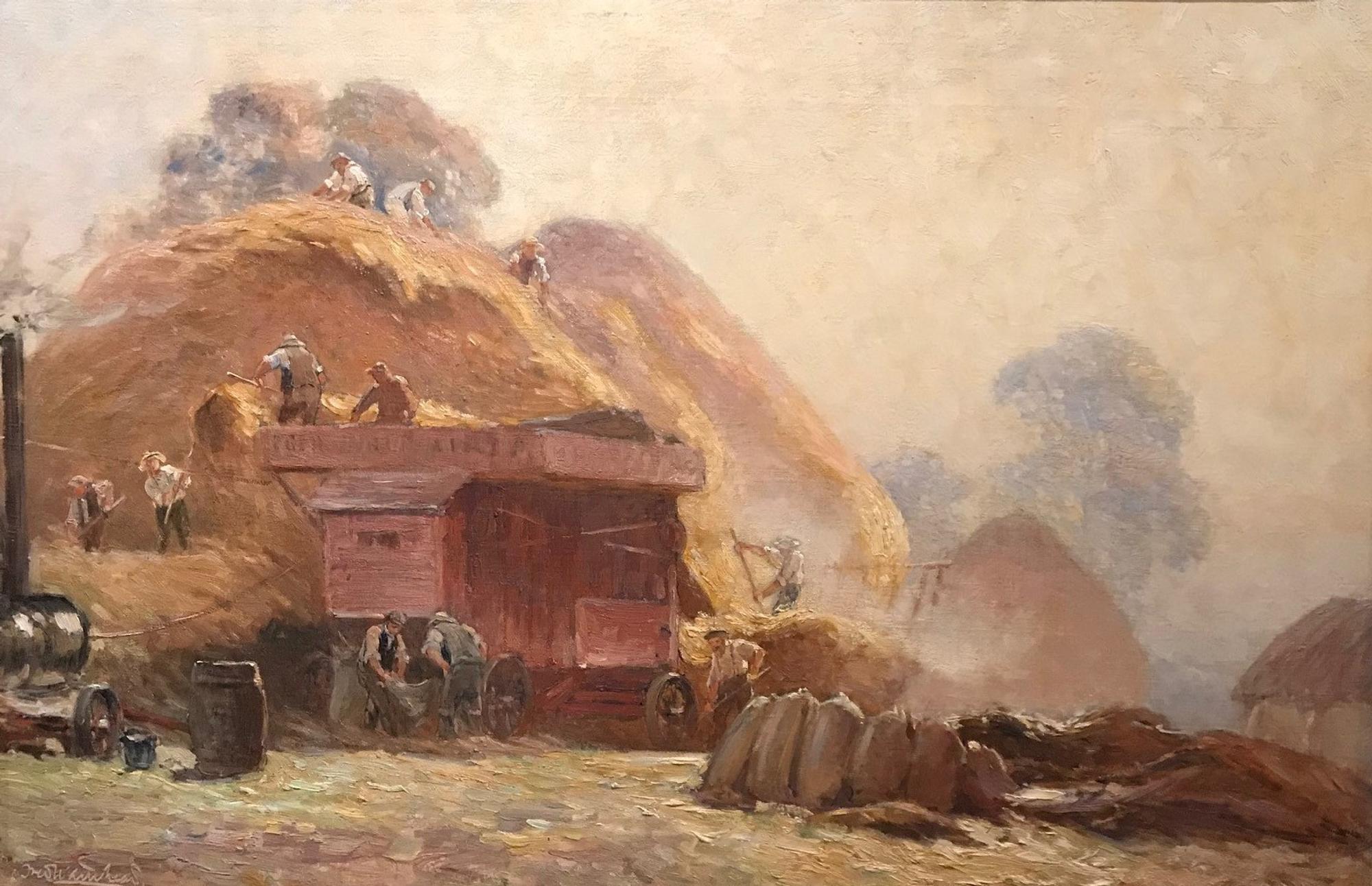 Frederick William Newton Whitehead, (American, 1853-1938), Threshing Near Wareham