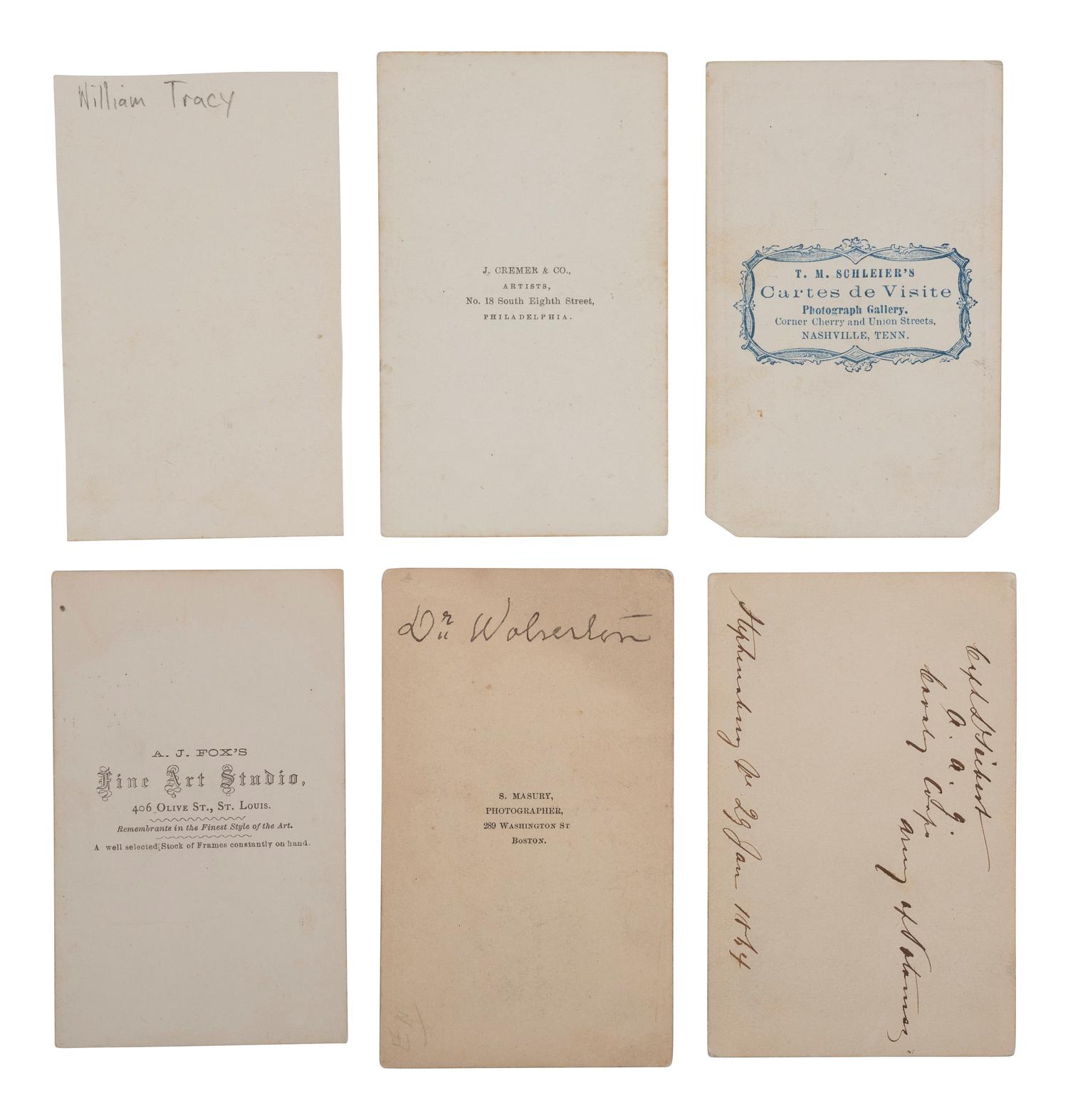 [CIVIL WAR]. A group of 19 CDVs of Union officers and enlistedmen, some identified.