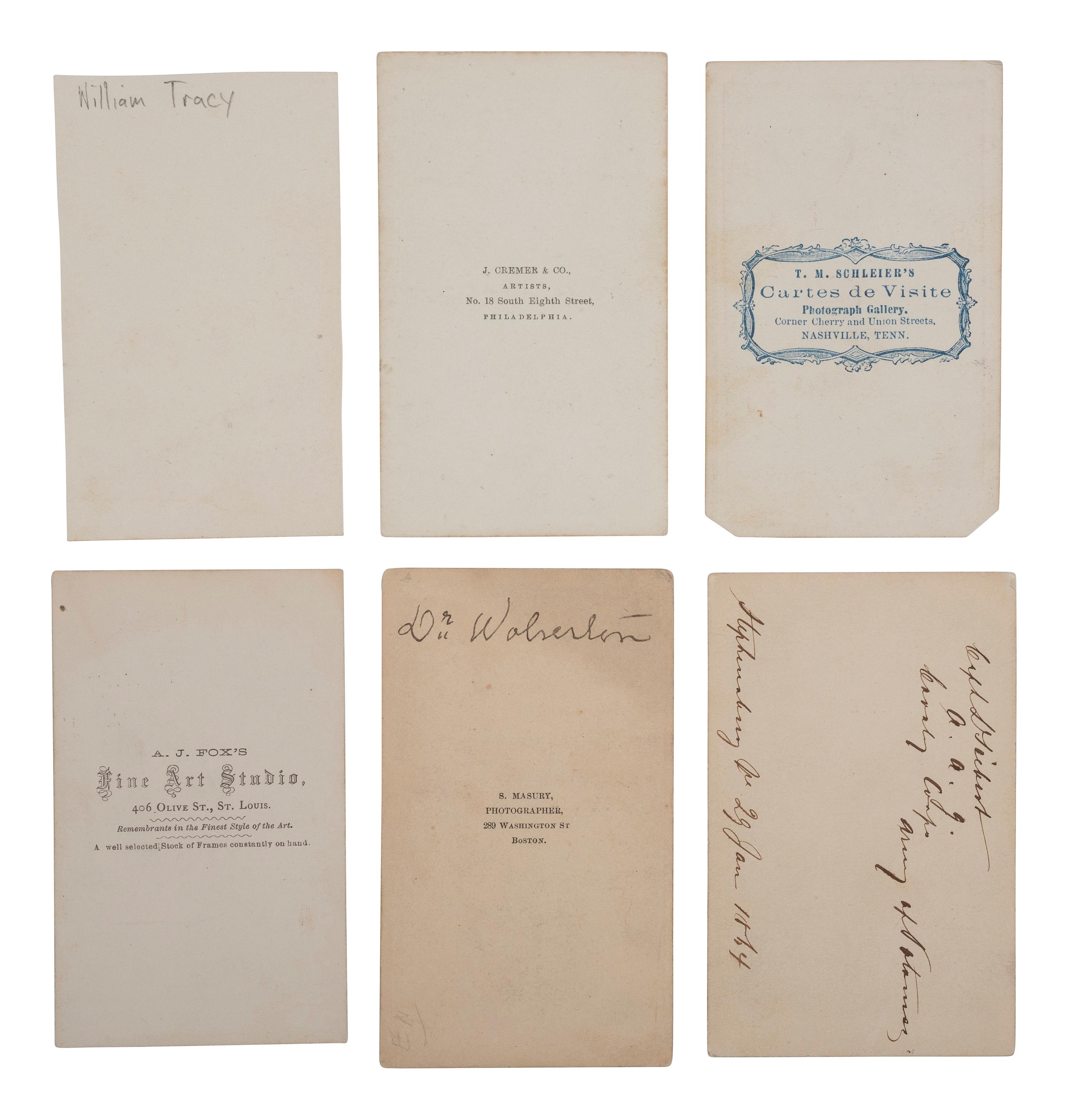 [CIVIL WAR]. A group of 19 CDVs of Union officers and enlistedmen, some identified.
