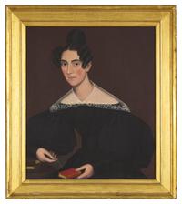 Ammi Phillips (1788-1865), A Portrait of a Young Woman possibly Hanna Mills Raymond (1815-1837) of Kent, Connecticut
