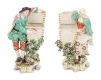 A Pair of Chelsea Porcelain Figures