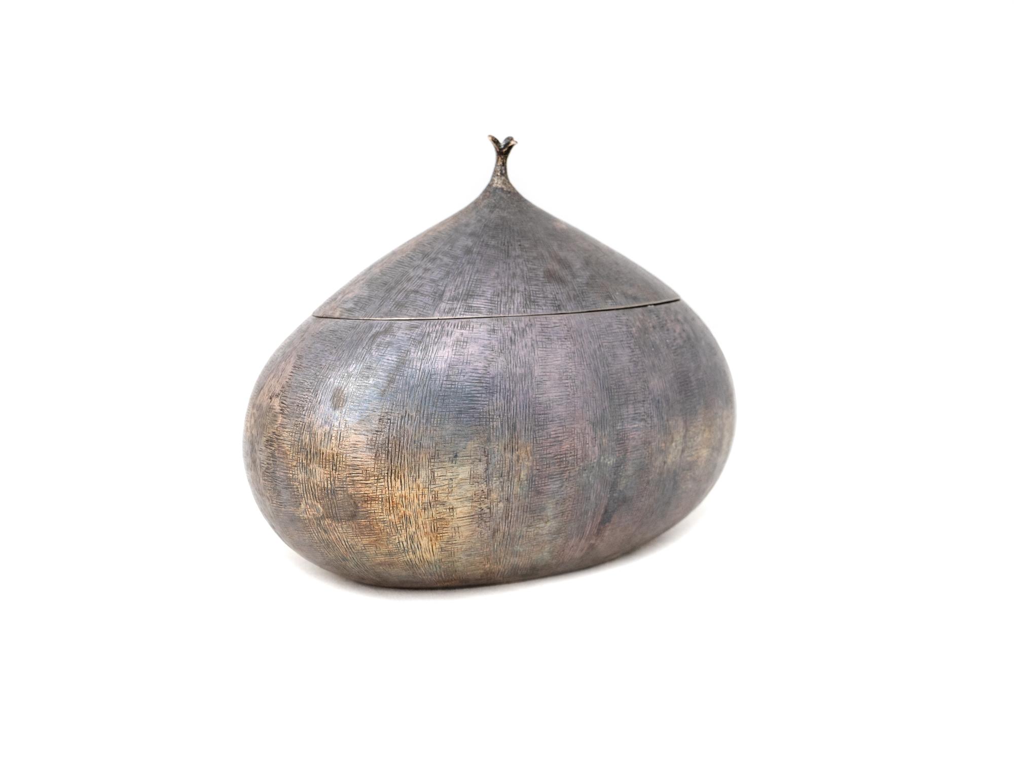 A Buccellati Silver Chestnut Box