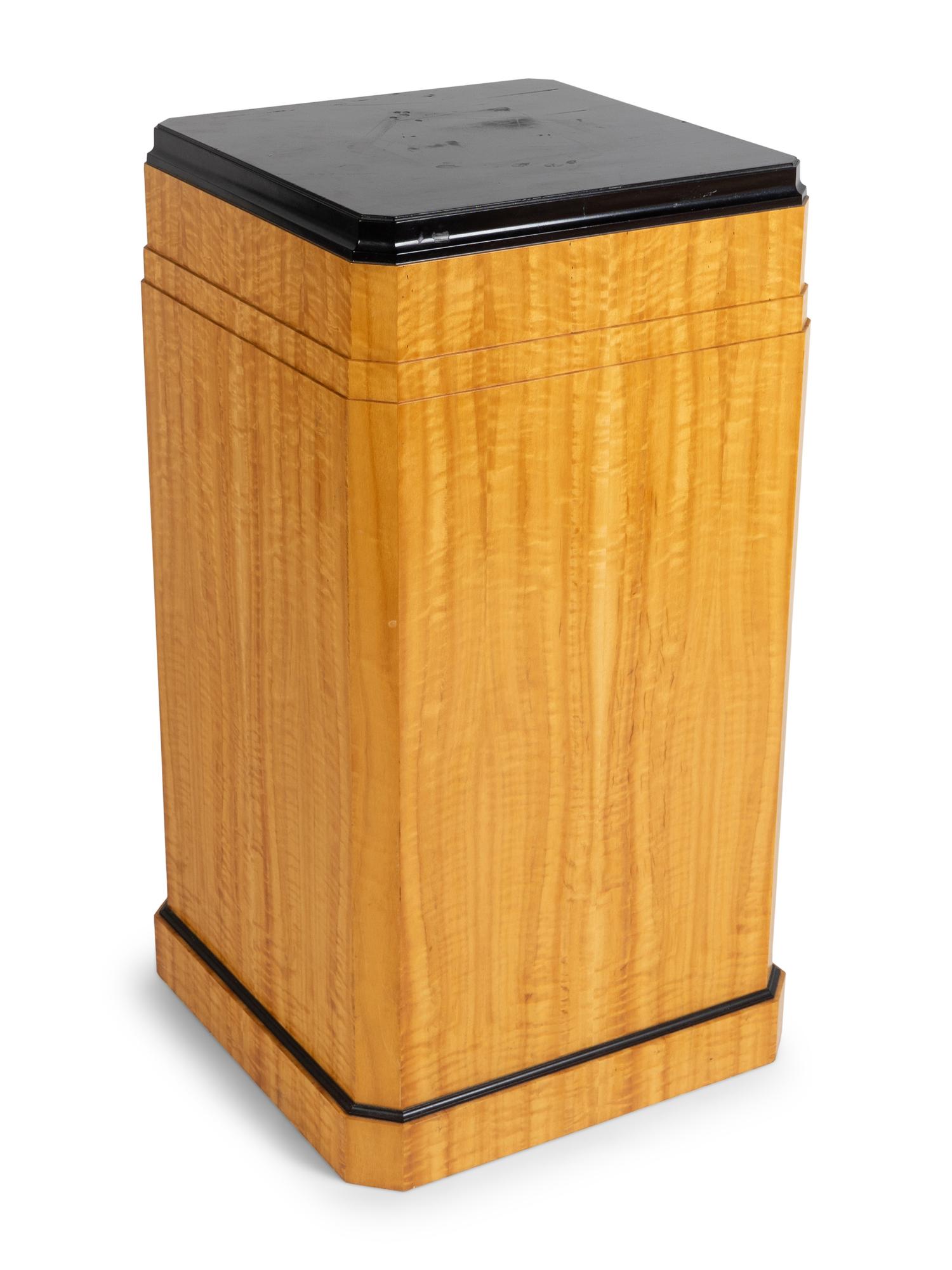 An Art Deco Style Sycamore Pedestal — 20TH CENTURY
