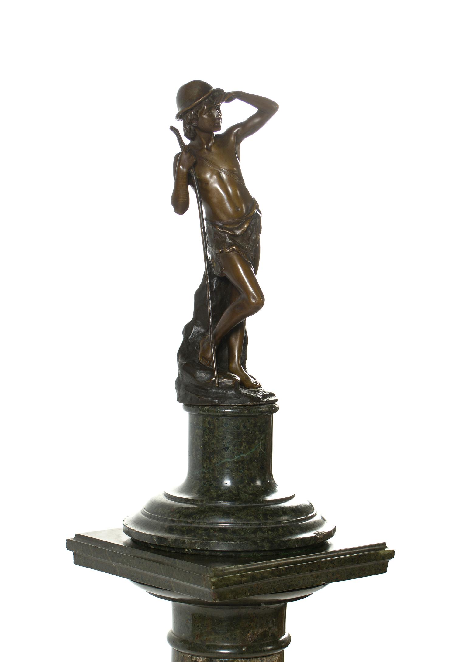 A German Bronze Figure, after Rudolf Kaesbach (1873-1955), Height of figure 14 1/4 inches.