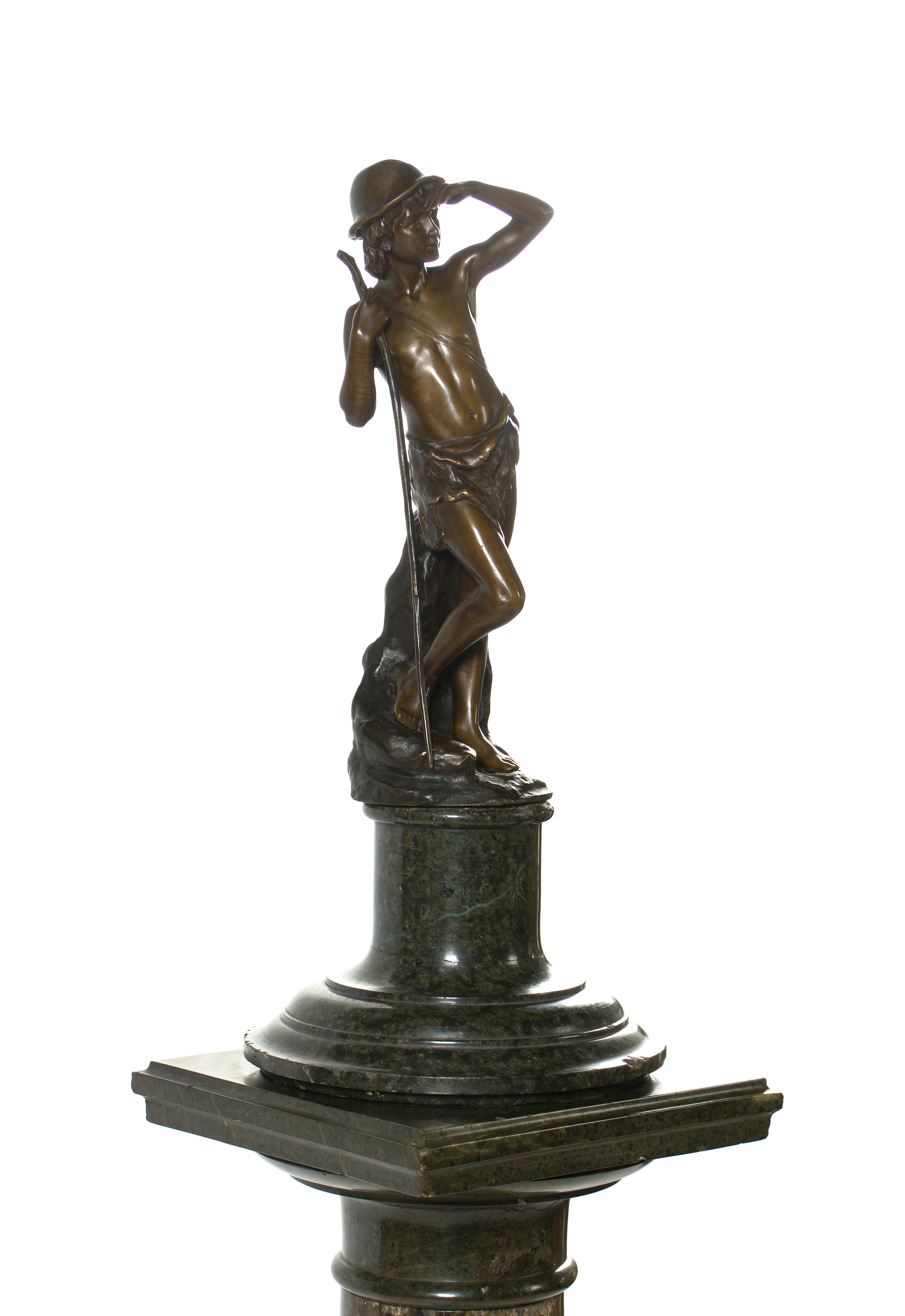 A German Bronze Figure, after Rudolf Kaesbach (1873-1955), Height of figure 14 1/4 inches.
