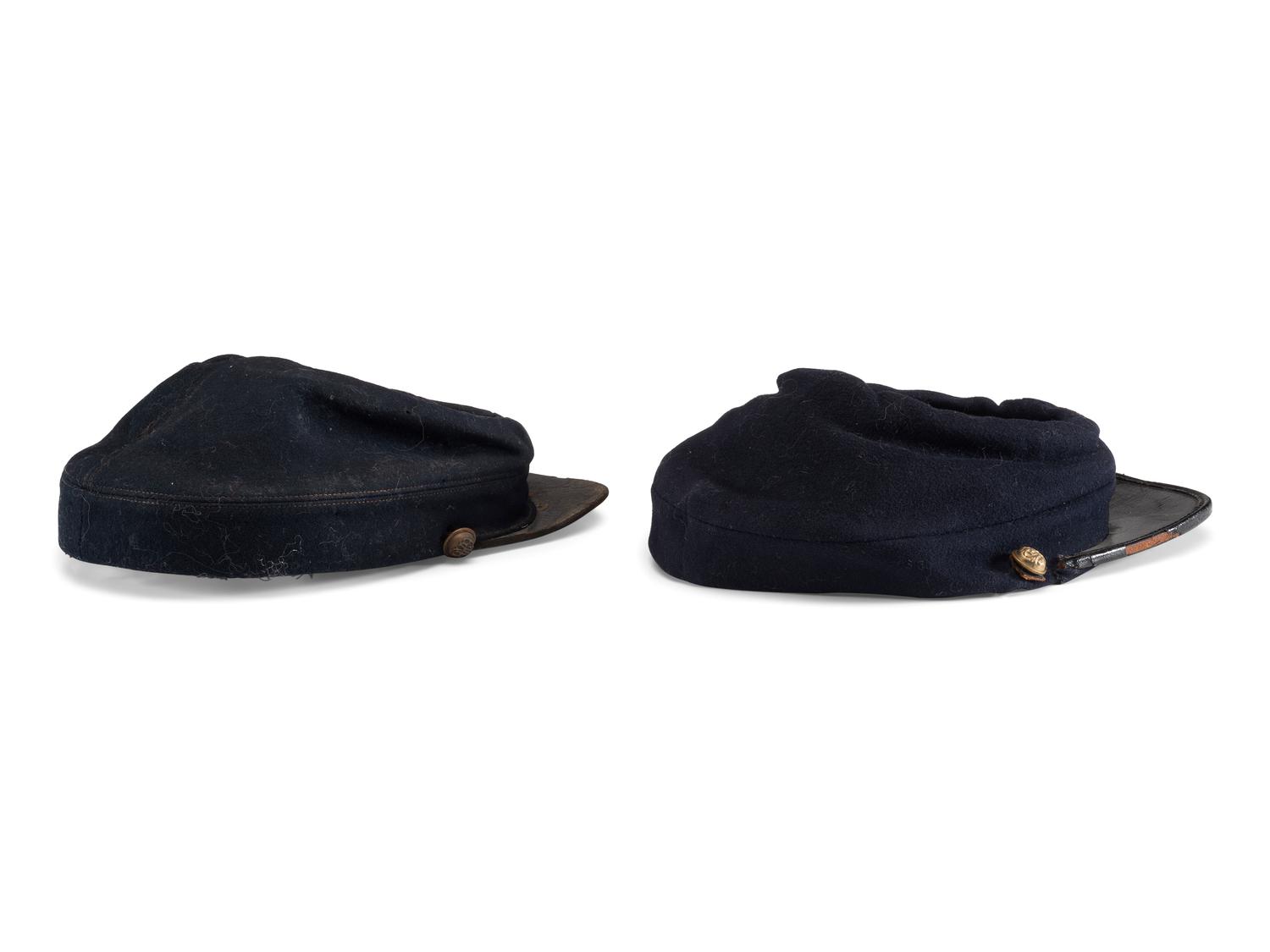 [CIVIL WAR - GRAND ARMY OF THE REPUBLIC]. Pair of GAR kepis with insignia.