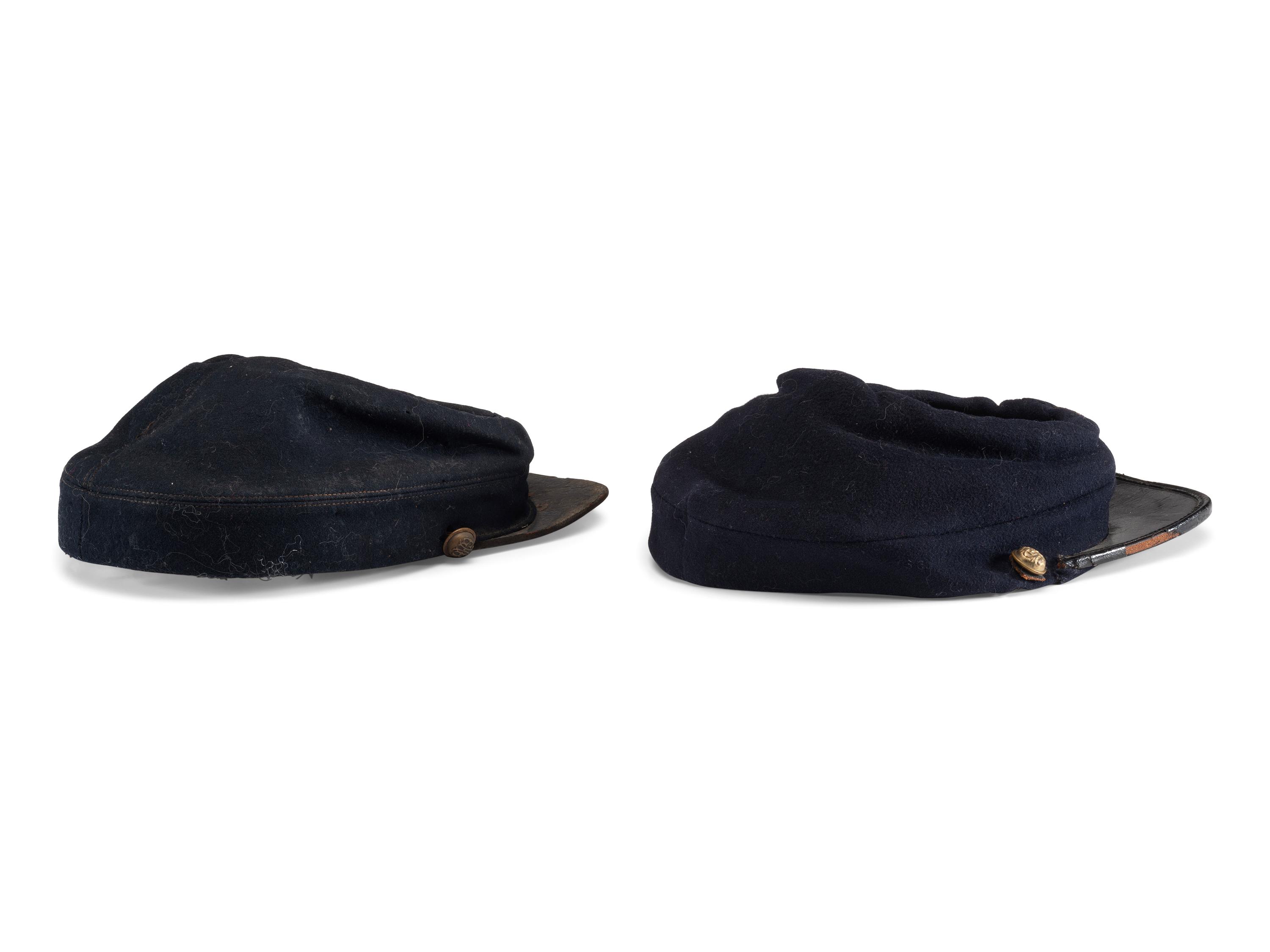 [CIVIL WAR - GRAND ARMY OF THE REPUBLIC]. Pair of GAR kepis with insignia.