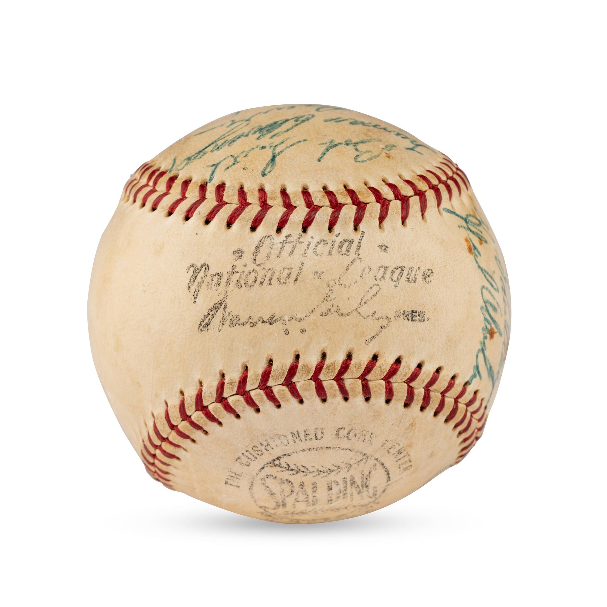 A 1955 Boston Red Sox Team Signed Autograph Baseball