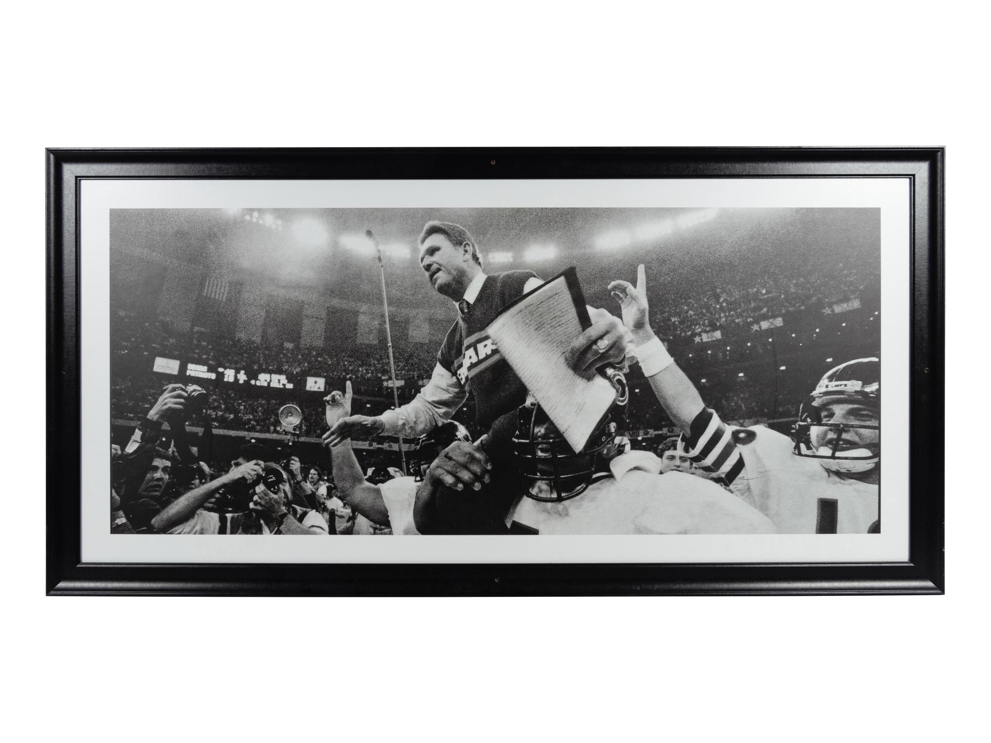 A Mike Ditka Super Bowl XX Victory Large Format Photograph Formerly Displayed at Mike Ditka's Restaurant