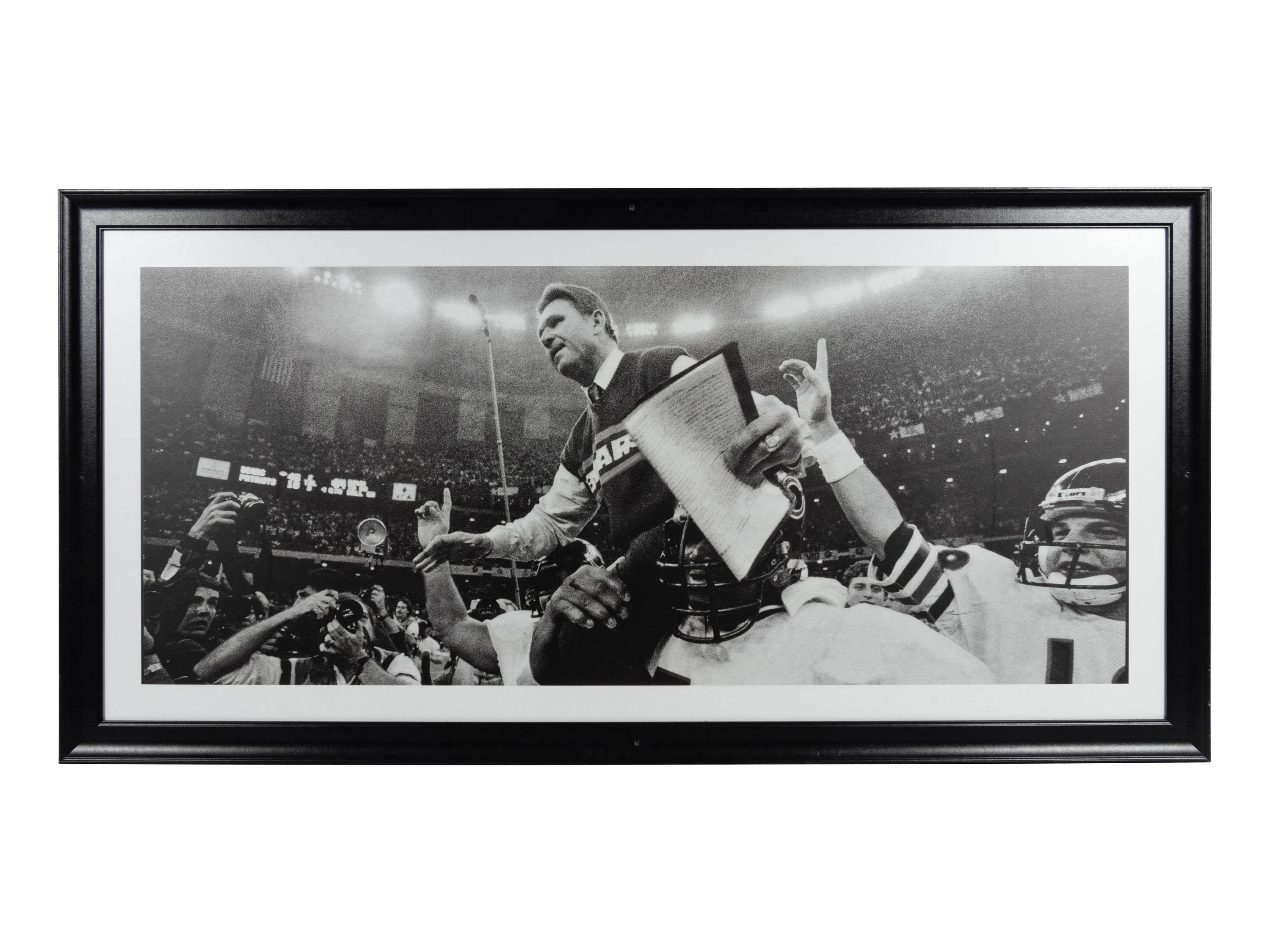 A Mike Ditka Super Bowl XX Victory Large Format Photograph Formerly Displayed at Mike Ditka's Restaurant