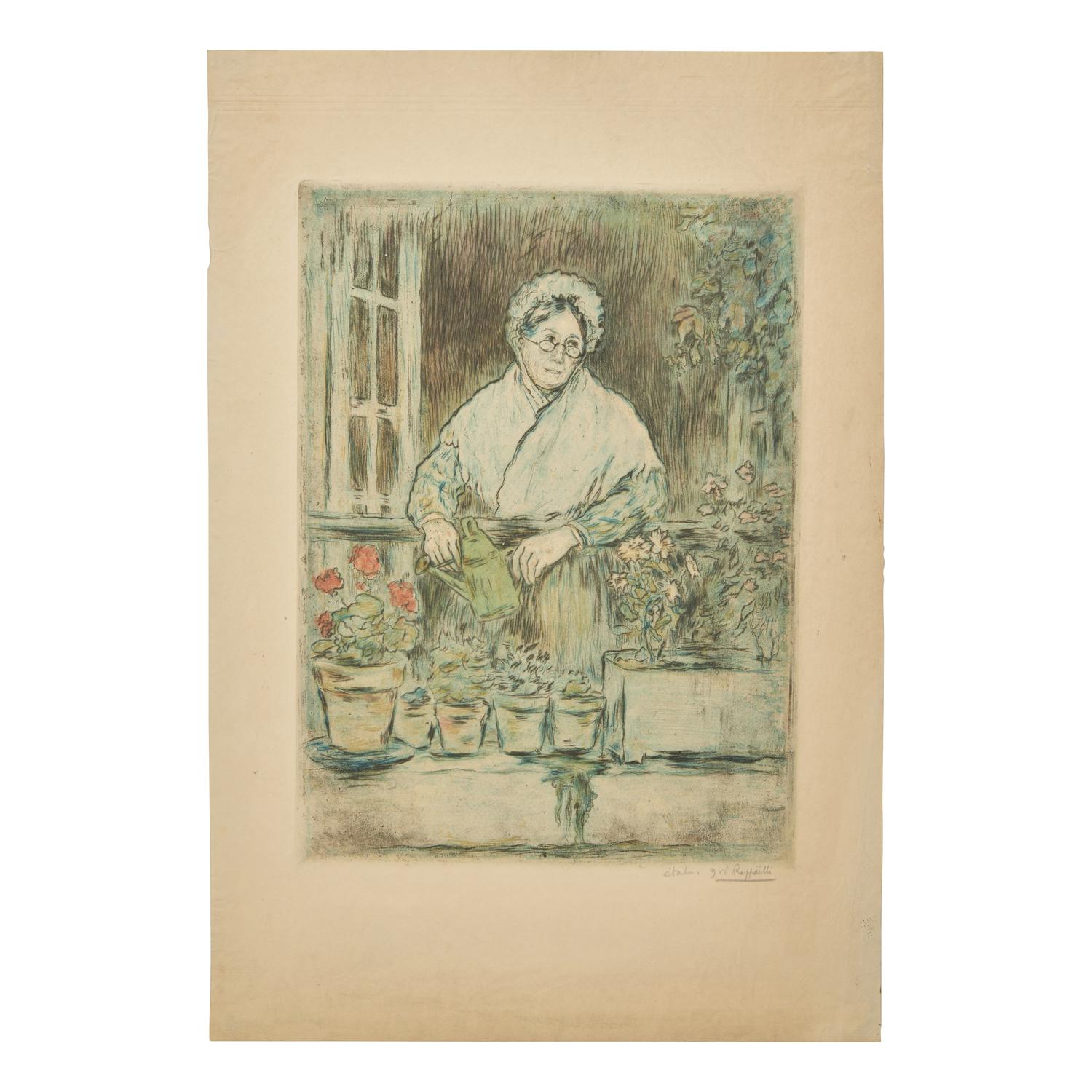 Jean François Raffaëlli (French, 1850–1924) — Le Jardin de la Vieille Fille, 1894