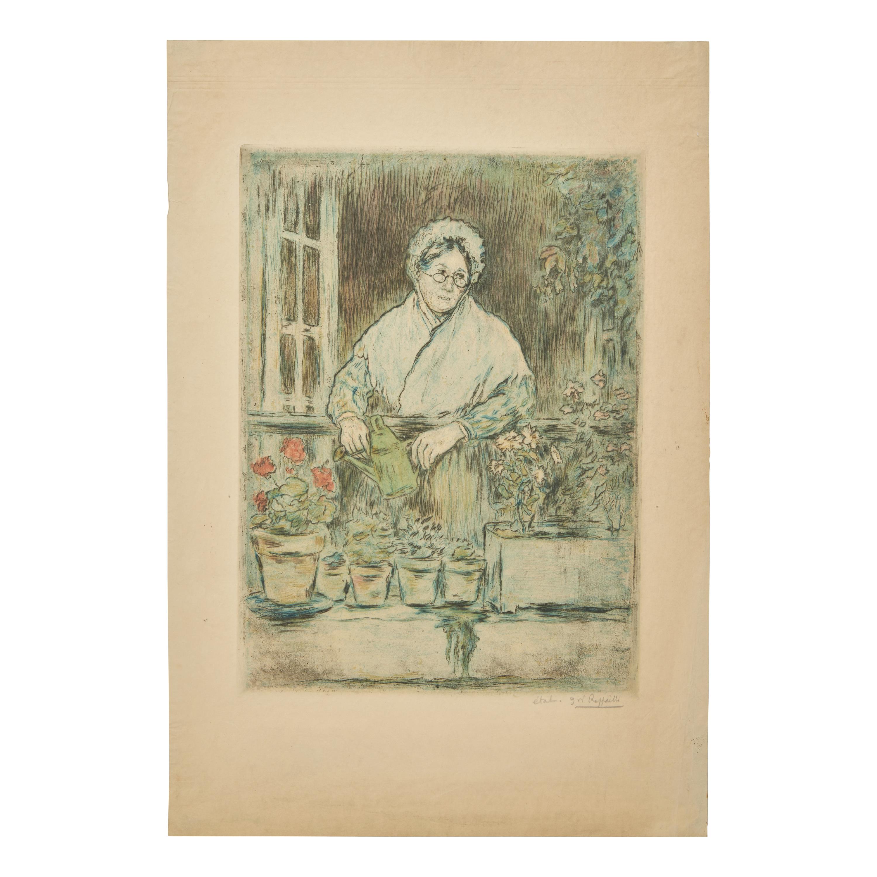 Jean François Raffaëlli (French, 1850–1924) — Le Jardin de la Vieille Fille, 1894