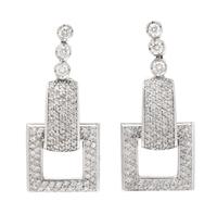 An 18 Karat White Gold and Diamond Demi-Parure, 78.00 dwts.