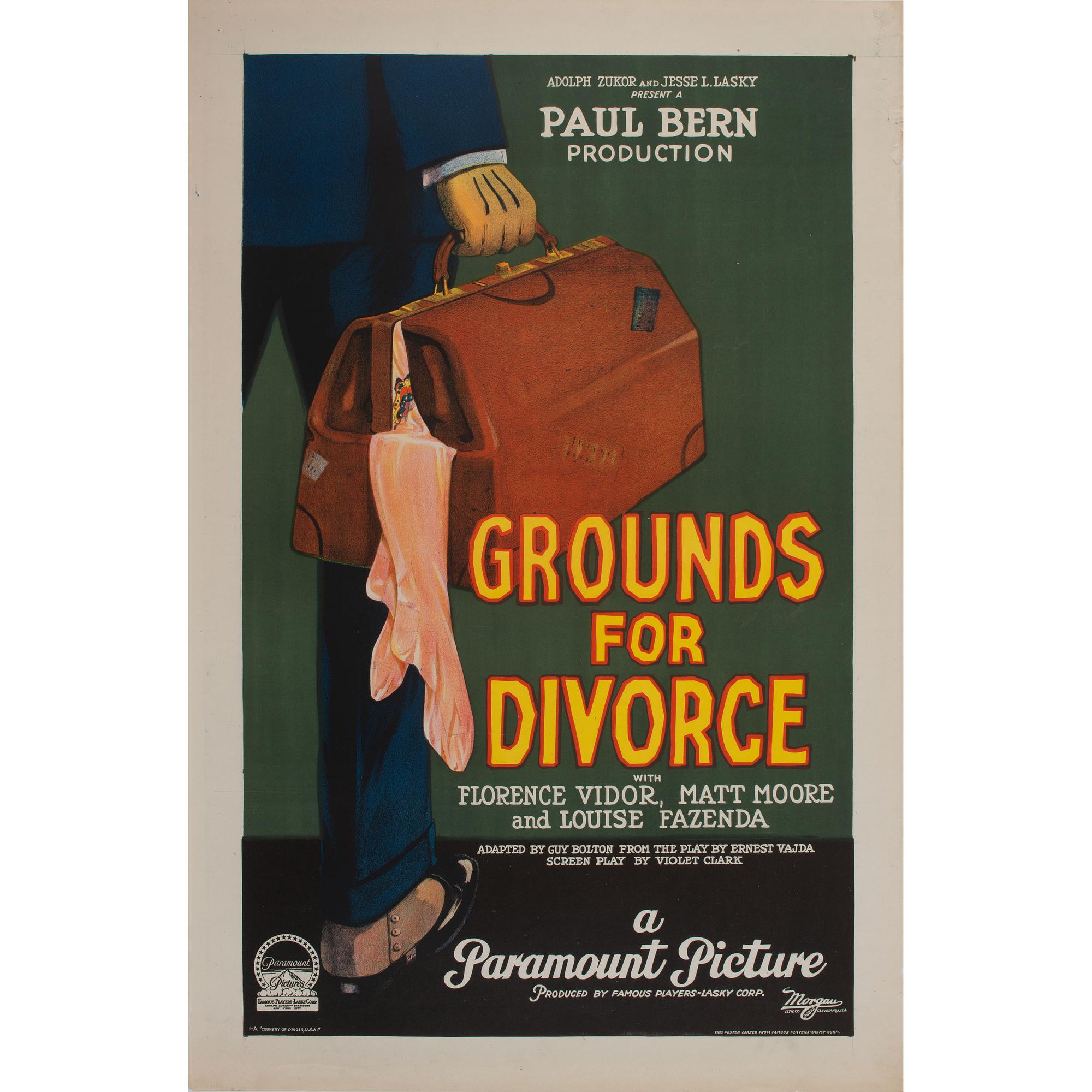 Nine Paramount Pictures "Grounds for Divorce" Film Posters