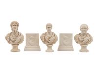 Three Composition Busts and a Pair of Bookends