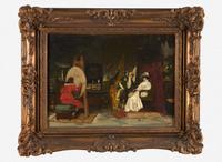 Arturo Ricci (Italian,1854–1919) - Artist and Model in the Studio