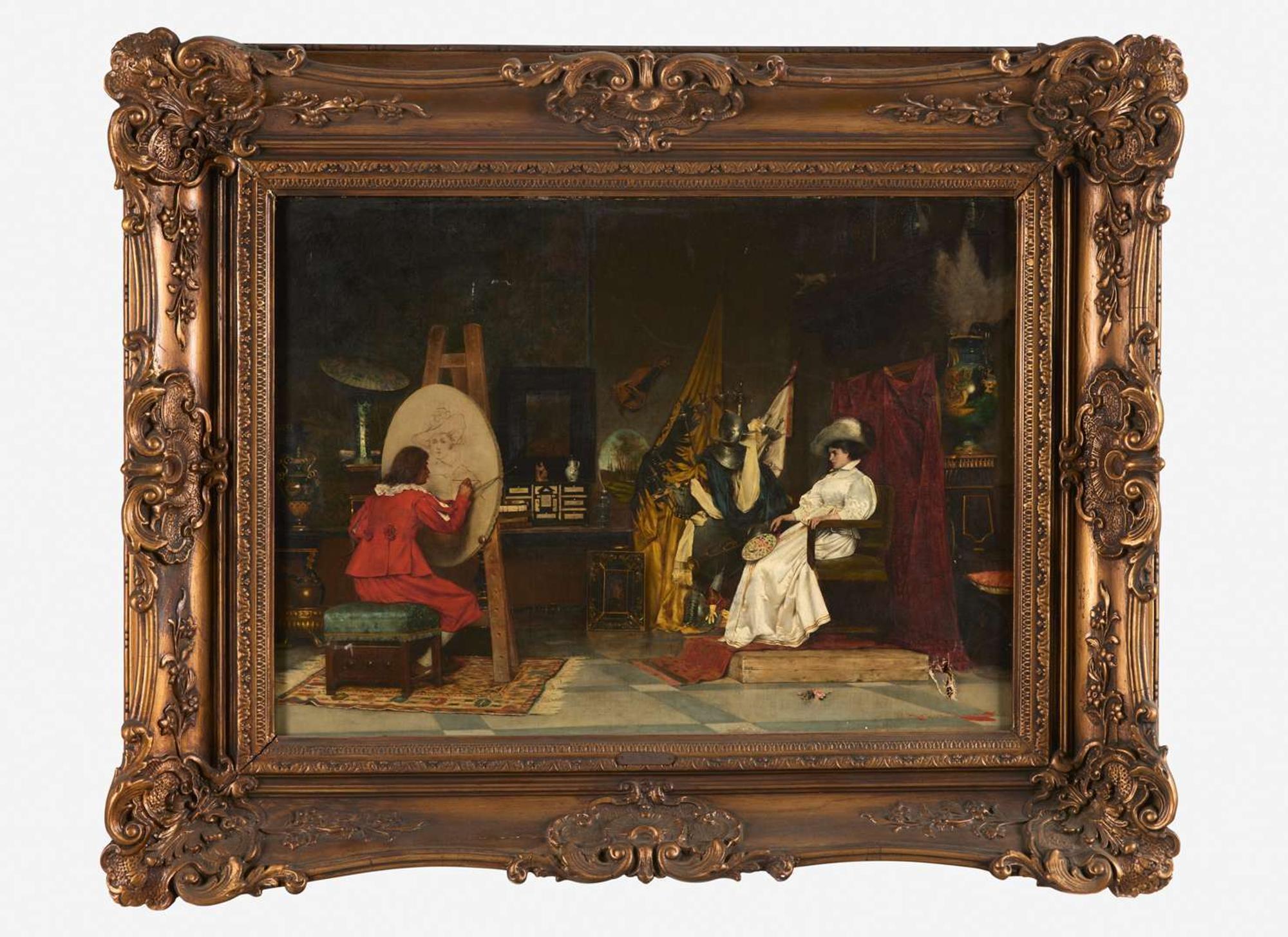 Arturo Ricci (Italian,1854–1919) - Artist and Model in the Studio