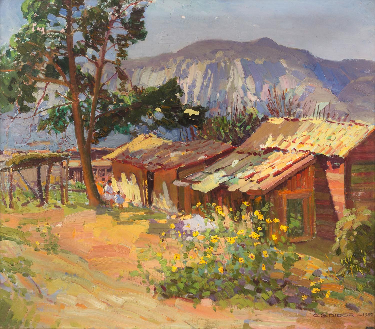 Arthur Grover Rider, (American, 1886-1975), Mexican Quarters, 1930