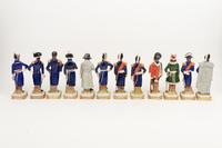 Twelve Scheibe-Alsbach Porcelain Figures of Napoleonic Soldiers