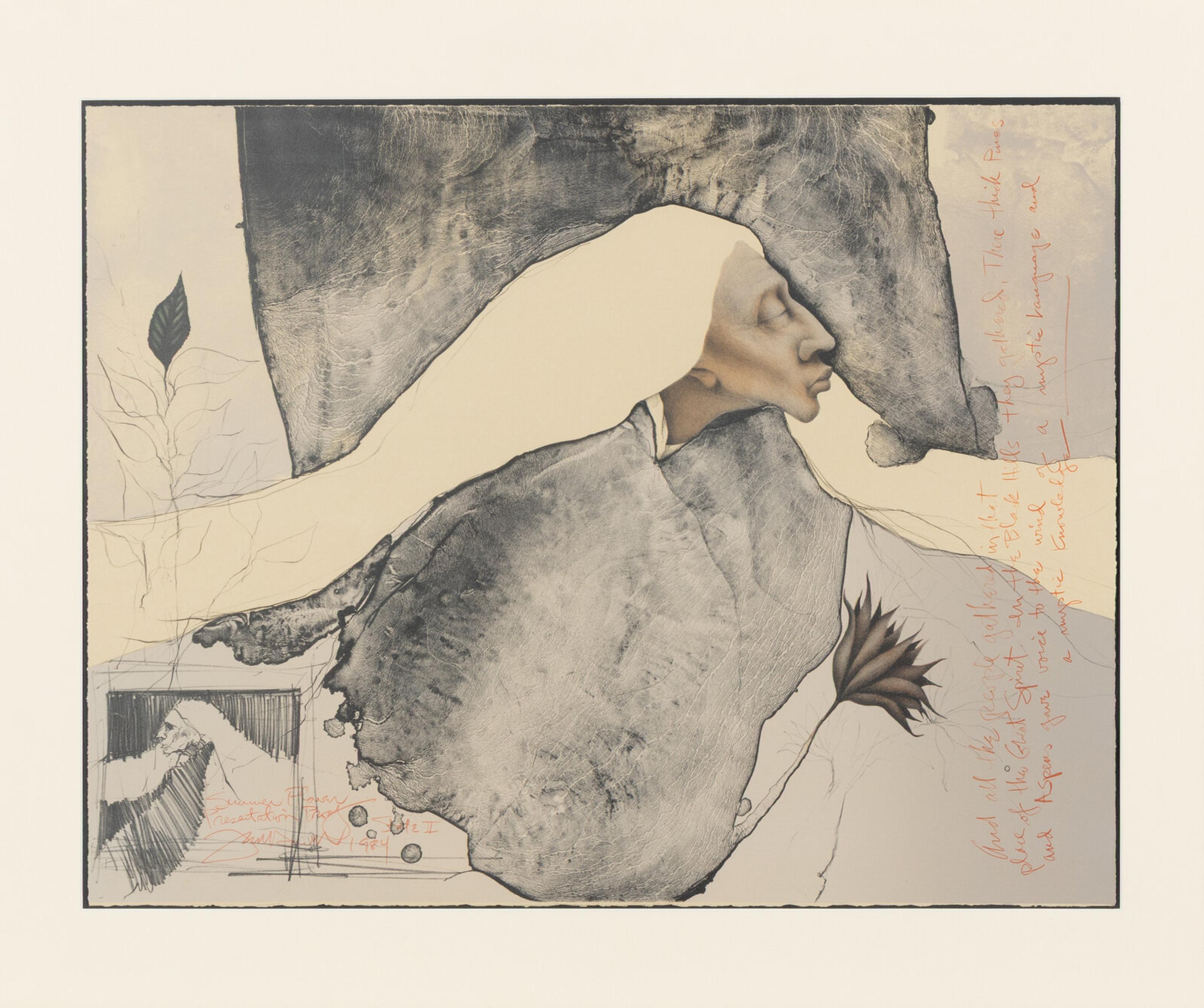 Frank Howell (American, 1937–1997) — S ummer Flower , State II, 1984 and Teton Wind (a pair)