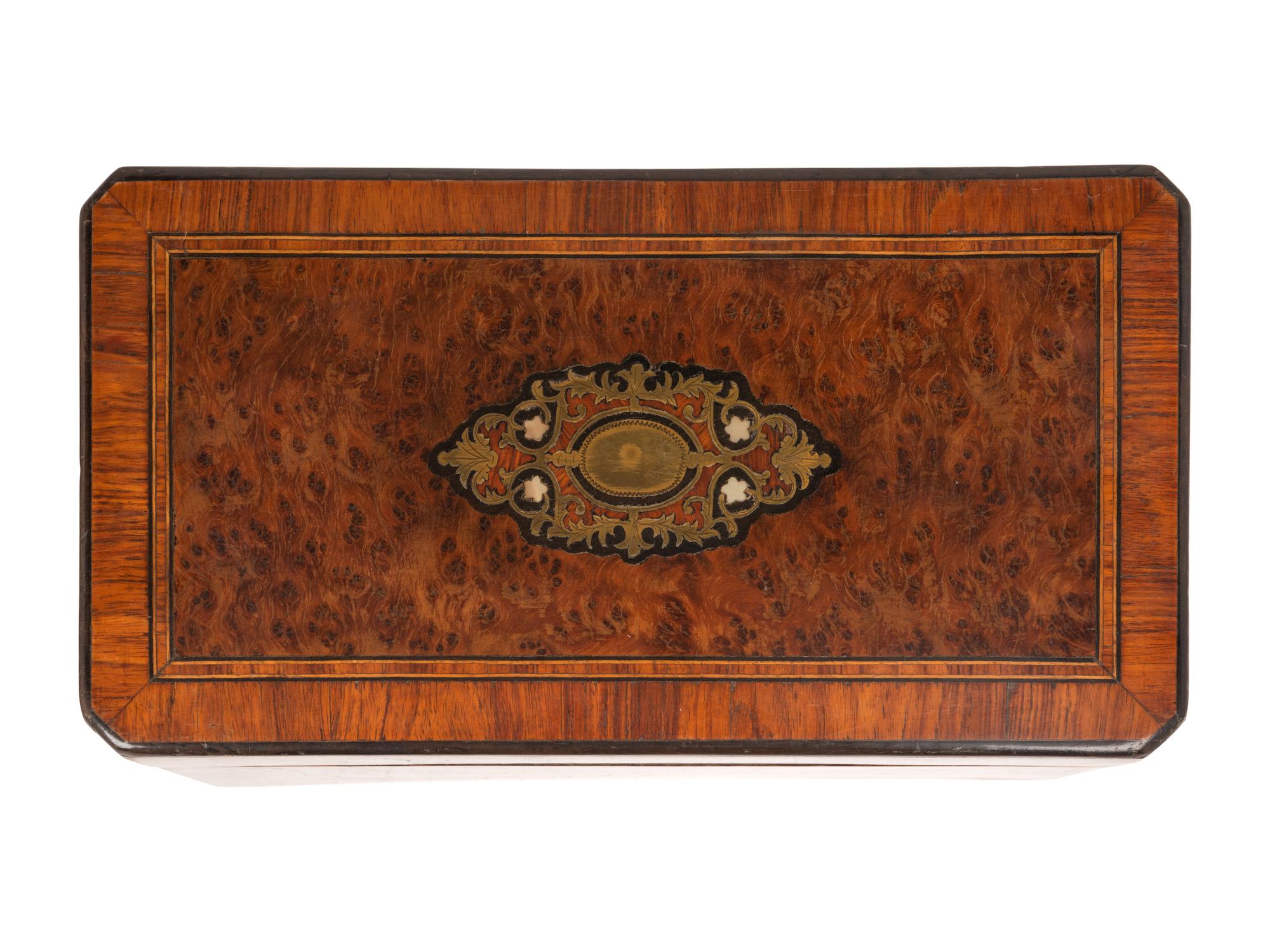 Two Napoleon III Gilt Metal Mounted Table Caskets