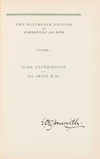 SOMERVILLE, Edith and Martin [Violet Florence] ROSS. Sporting Works New York: Privately Printed by The Derrydale Press, 1927.