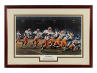 A Group of Five Photographs and Artwork Associated with the Green Bay Packers Formerly Displayed at Mike Ditka’s Restaurant