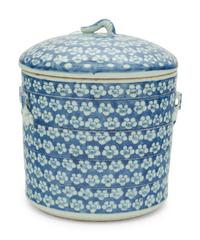 A Chinese Blue and White Cylindrical Jar and Cover
