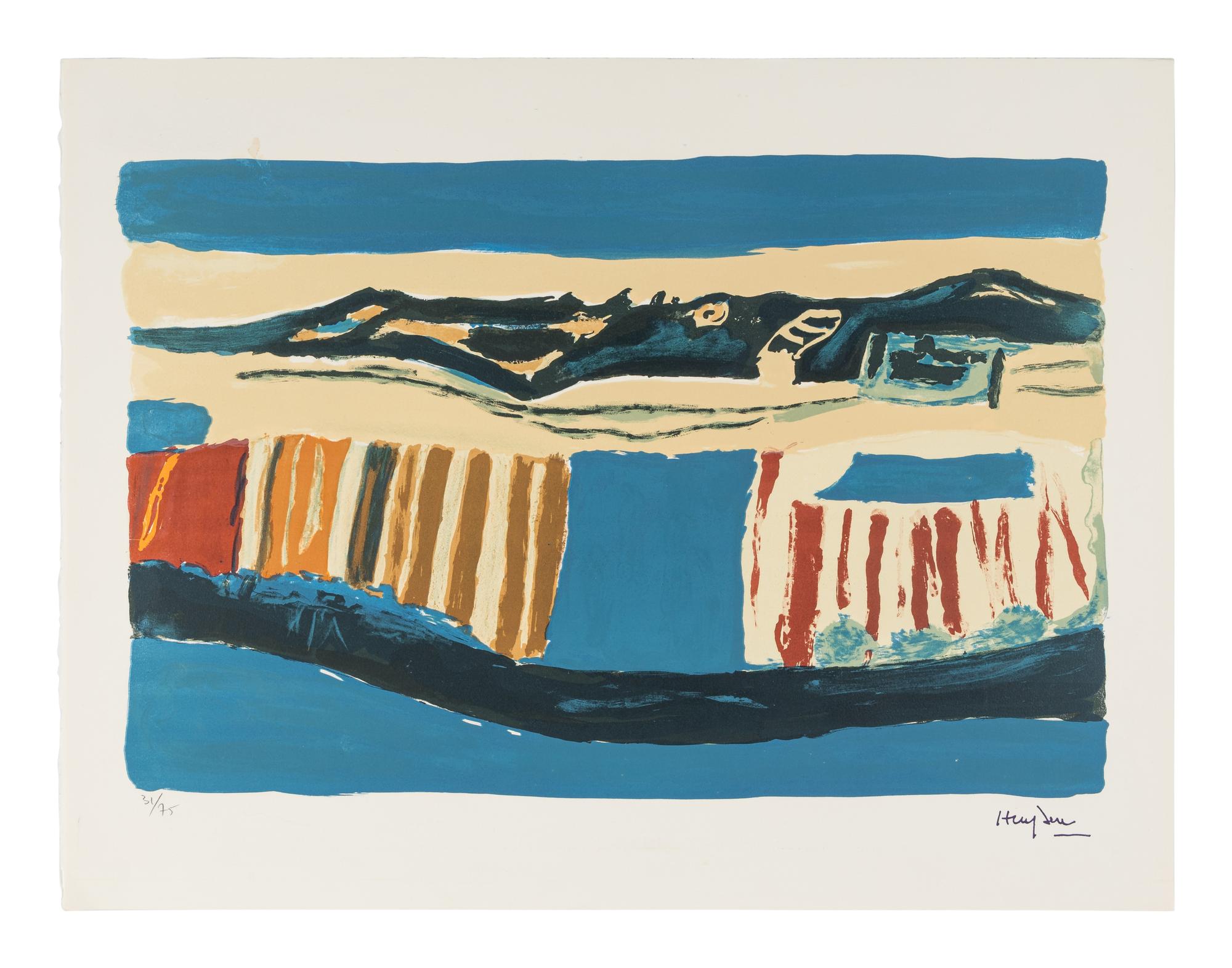 A Group of Four Prints ( Untitled Blue Landscape; Paysage; Nature Morte; Cortablon) , 1969
