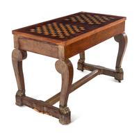 An Empire Style Gilt Metal Mounted Painted Game Table