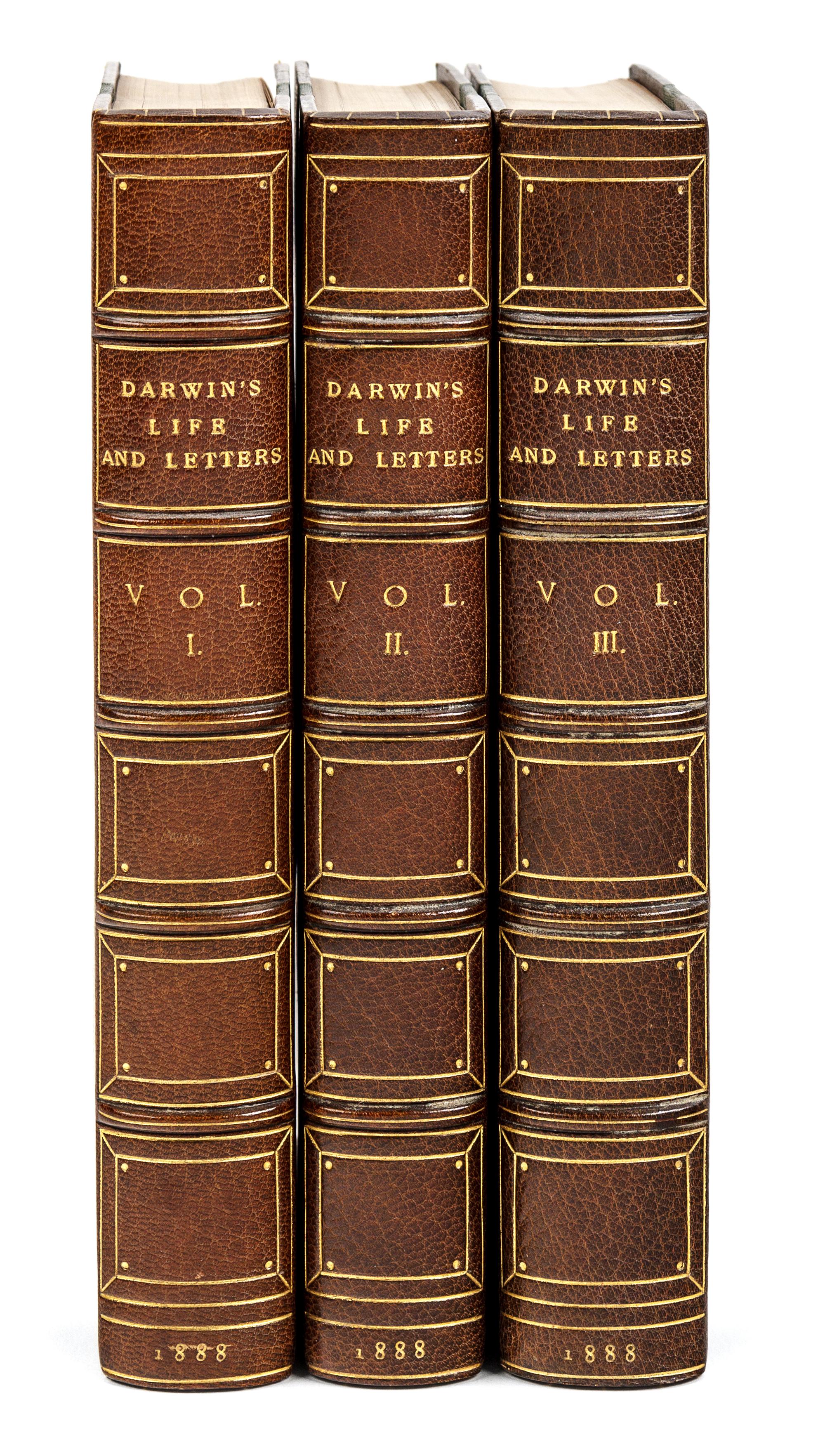 DARWIN, Charles (1809-1882). The Life and Letters of Charles Darwin, including an Autobiographical Chapter . Edited by Francis Darwin. London: John Murray, 1888.