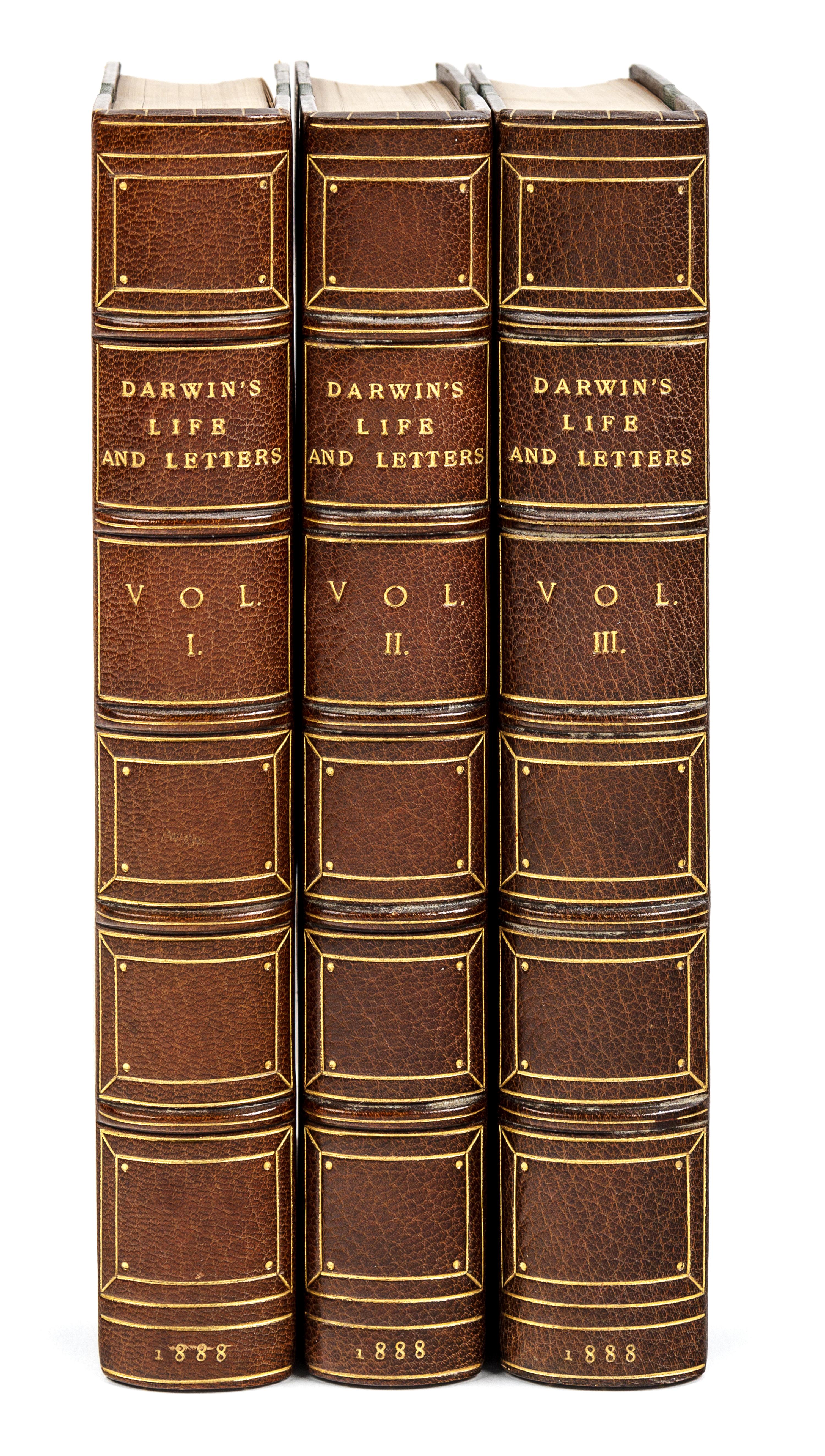 DARWIN, Charles (1809-1882). The Life and Letters of Charles Darwin, including an Autobiographical Chapter . Edited by Francis Darwin. London: John Murray, 1888.