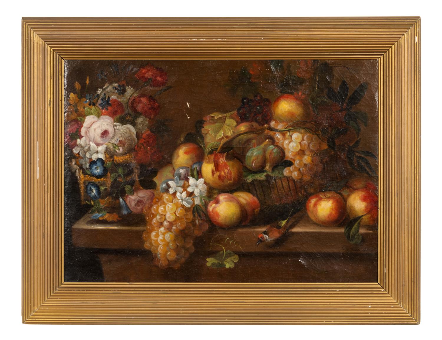 Dutch Still Life with Flowers and Bird