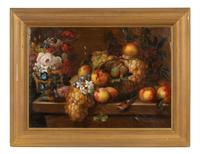 Dutch Still Life with Flowers and Bird