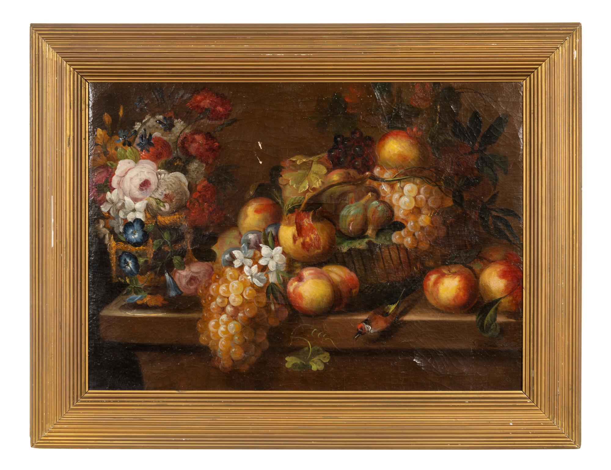 Dutch Still Life with Flowers and Bird