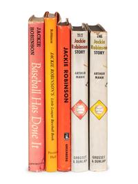 A Group of Five Books Authored By Or About Jackie Robinson,
