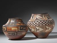 Acoma Polychrome Pottery Jars