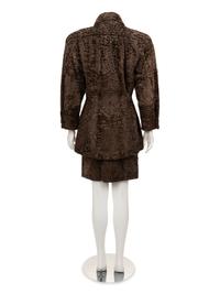 Galanos Lamb Fur Skirt Ensemble, 1980s