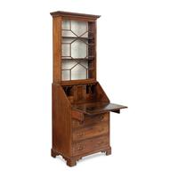 A George III Style Mahogany Bureau Bookcase