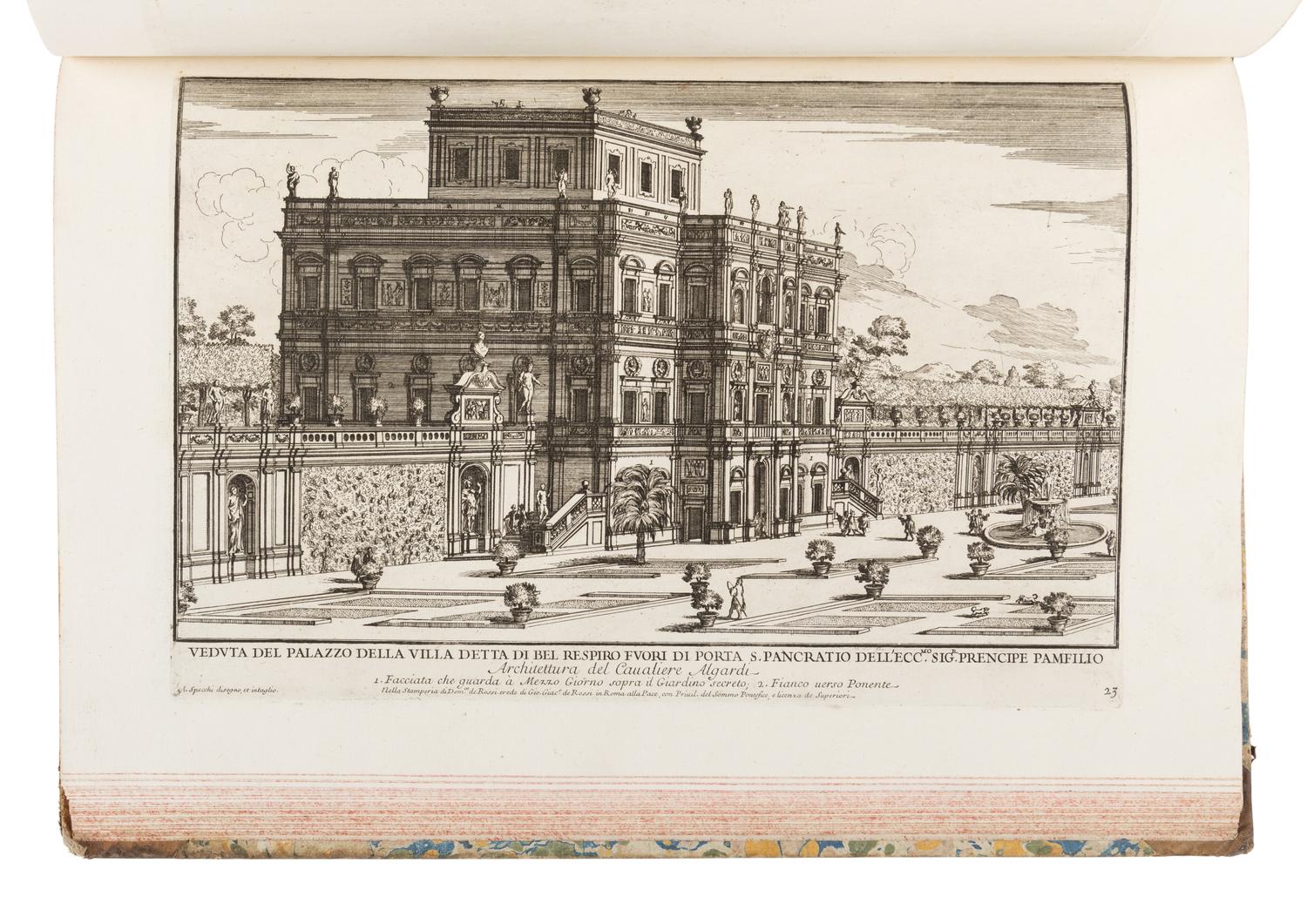 FALDA, Giovanni Battista (1648-1678), Giovanni Giacomo ROSSI (fl. 1650-1691), and Alessandro SPECCHI. Il Nuovo teatro delle fabriche, et edificii, in prospettiva di Roma moderna . Rome: Giovanni Giacomo de Rossi?, ca 1665? - 1739?.